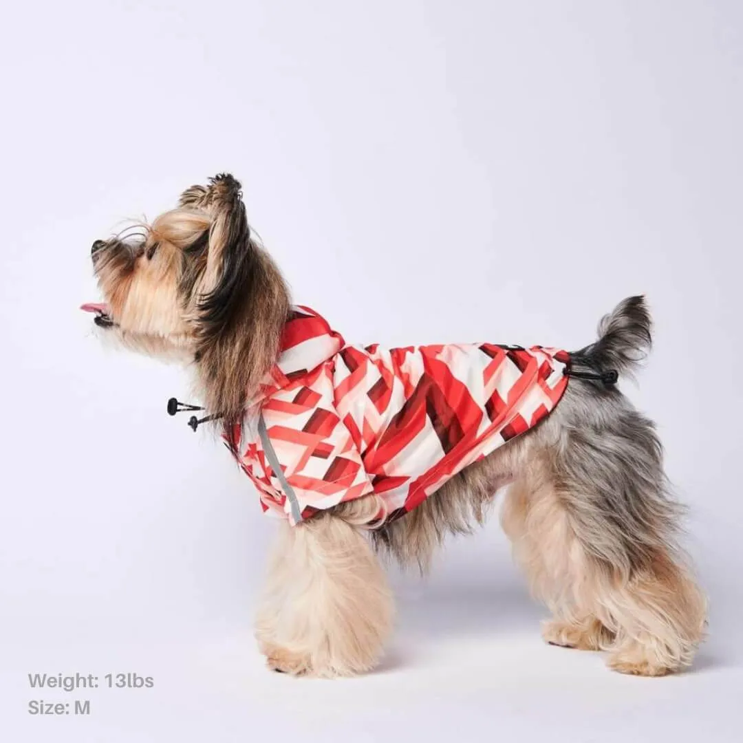 Zig-Zag Reflective Dog Raincoat