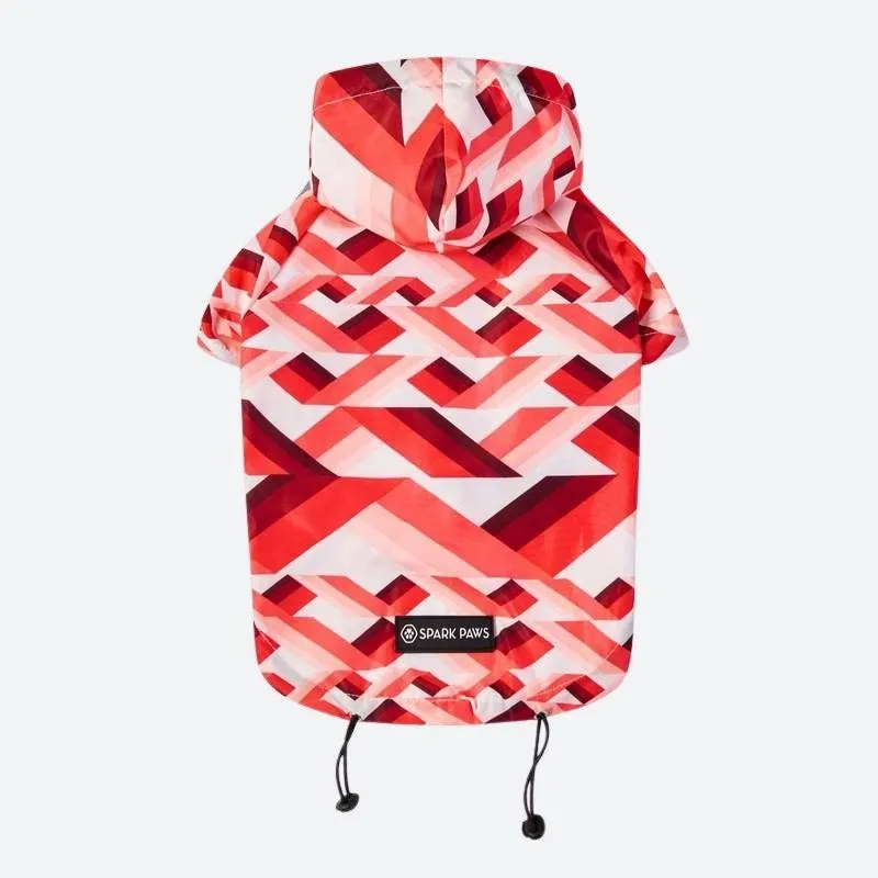 Zig-Zag Reflective Dog Raincoat